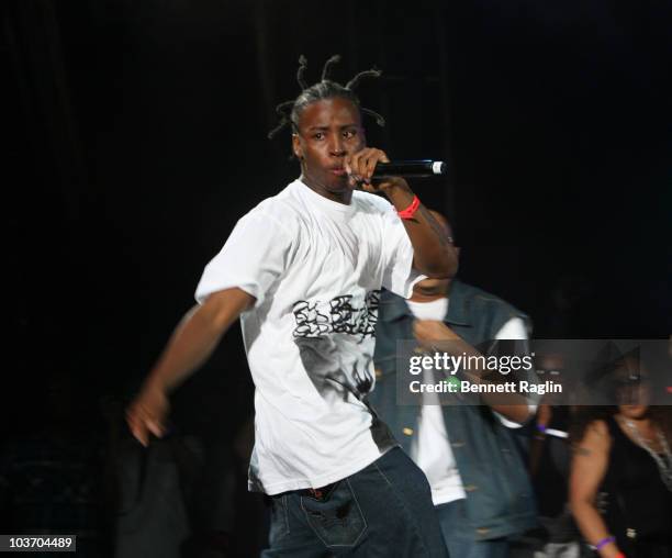 Boy Jones performs during the 7th Annual Rock The Bells festival on Governors Island on August 28, 2010 in New York City.