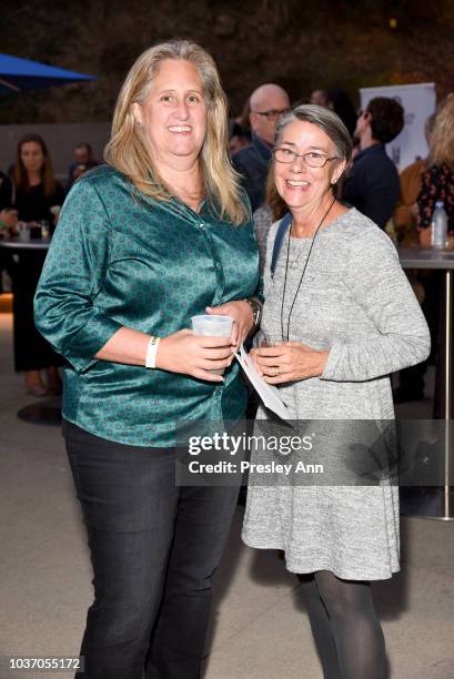 Suzanne Knoll and Debbie Boif attend 2018 LA Film Festival - Opening Night Premiere Of "Echo In The Canyon" - Pre-Reception at John Anson Ford...