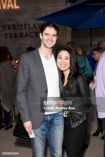 David Newman and Jenny Beck attend 2018 LA Film Festival - Opening Night Premiere Of "Echo In The Canyon" - Pre-Reception at John Anson Ford...