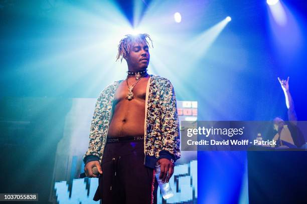 Juice Wrld performs at Elysee Montmartre on September 20, 2018 in Paris, France.