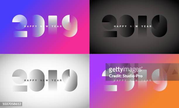 happy new year 2019 background for your christmas - new year 2019 stock illustrations