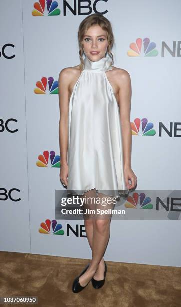 Actress Grace Van Dien attends the party for the casts of NBC's 2018-2019 Season hosted by NBC and The Cinema Society at Four Seasons Restaurant on...