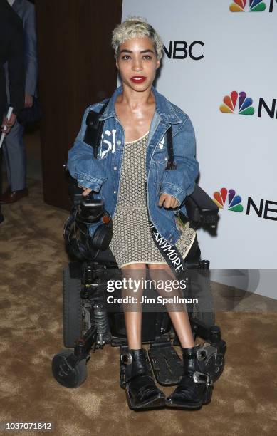 Model Jillian Mercado attends the party for the casts of NBC's 2018-2019 Season hosted by NBC and The Cinema Society at Four Seasons Restaurant on...