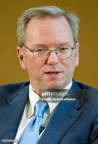 Eric Schmidt, chairman of Google's administrative board, speaks about his new book 'The New Digital Age. Reshaping the Future of People, Nations and...