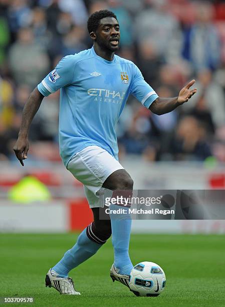 Kolo Toure of Manchester City in action during the Barclays Premier League match between Sunderland and Manchester City at the Stadium of Light on...