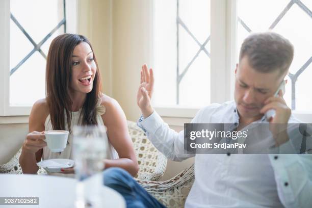 possessive wife - cheating husband stock pictures, royalty-free photos & images