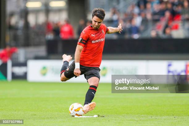 Clement Grenier of Rennes during the Europa League match between Rennes and Jablonec at Roazhon Park on September 20, 2018 in Rennes, France.