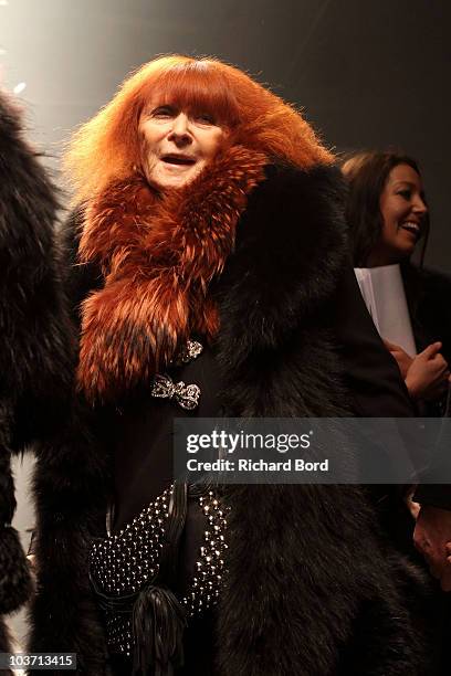 Sonia Rykiel poses backstage after the Sonia Rykiel Ready to Wear show as part of the Paris Womenswear Fashion Week Fall/Winter 2011 at Halle...