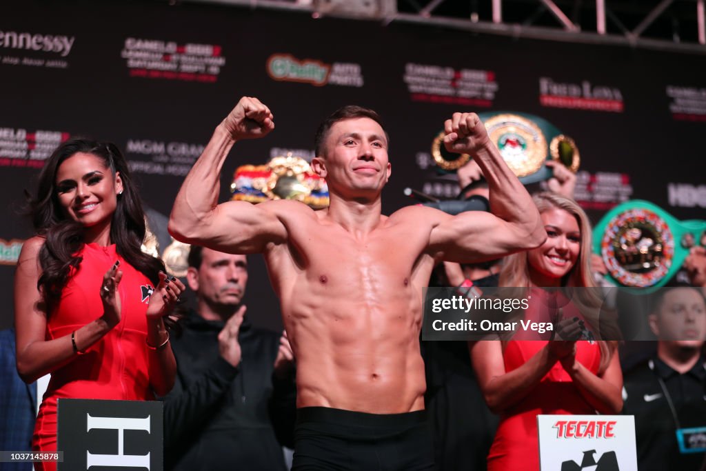 Gennady Golovkin v Canelo Alvarez: Weigh-in