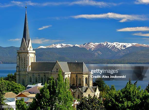 church in paradise - bariloche fotografías e imágenes de stock