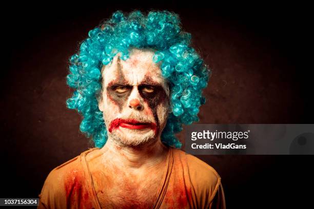 angry halloween clown - wild card stock pictures, royalty-free photos & images