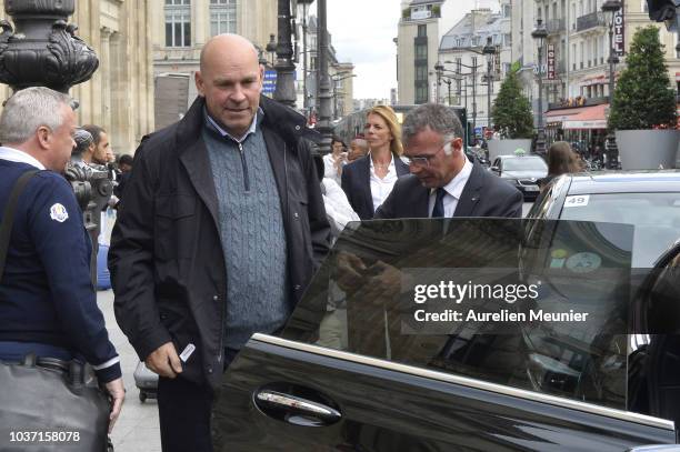 The captain of the European Ryder Cup team Thomas Bjorn arrives at Gare du Nord station on September 21, 2018 in Paris, France.