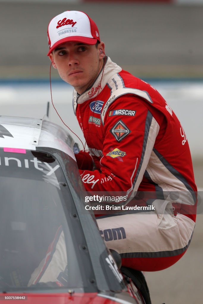 Ryan Reed Xfinity Ryan Reed, driver of the Drive Down A1C Lilly Diabetes Ford, prepares ...