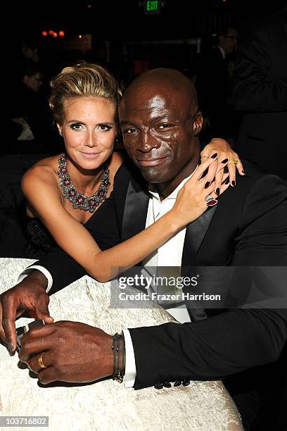 Heidi Klum and singer Seal attend the Fox Broadcasting Company, Twentieth Century Fox Television and FX 2010 Emmy Nominee Party held at Cicada on...