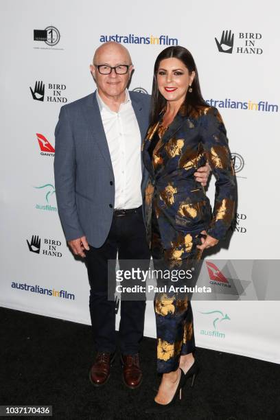 Kim Ledger and Ines Ledger attend the 9th Annual Australians In Film Heath Ledger Scholarship Dinner at Chateau Marmont on September 20, 2018 in Los...