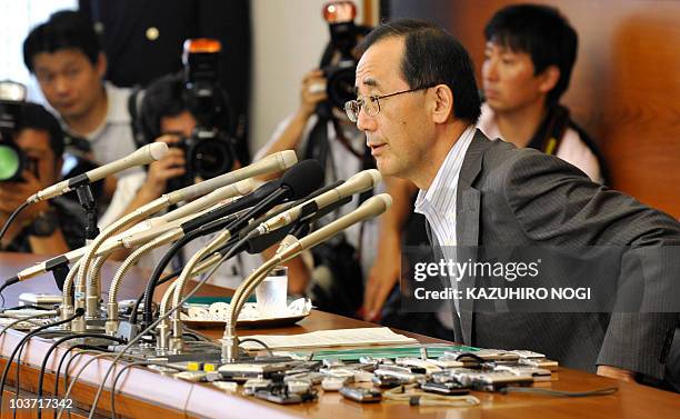 Bank of Japan Governor Masaaki Shirakawa holds a press conference at the BOJ headquarters in Tokyo on August 30, 2010. The Bank of Japan responded to...