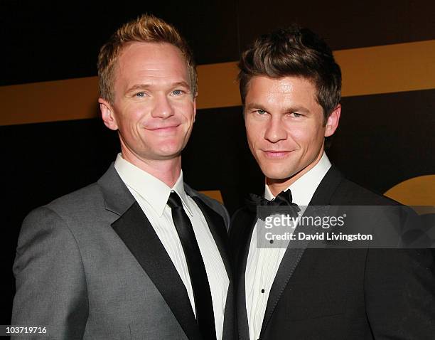 Actors Neil Patrick Harris and David Burtka attend the AMC After Party for the 62nd Annual EMMY Awards at Soho House on August 29, 2010 in West...