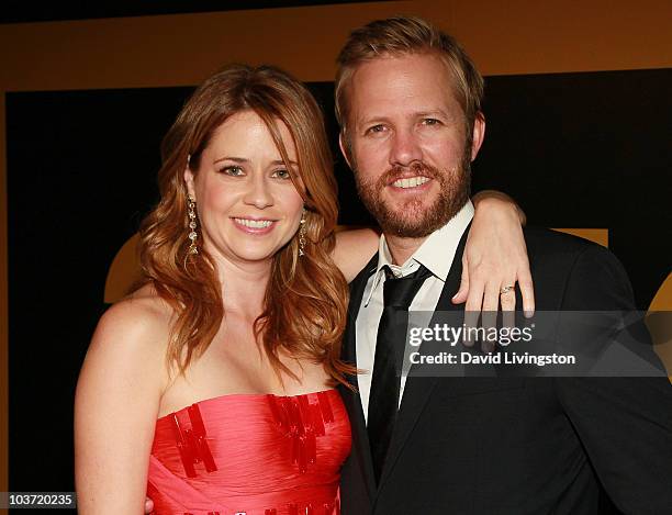 Actress Jenna Fischer and husband Lee Kirk attend the AMC After Party for the 62nd Annual EMMY Awards at Soho House on August 29, 2010 in West...