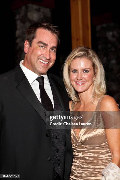 Actor Rob Riggle and wife Tiffany Riggle attend Comedy Central's 62nd Annual Emmy After Party at The Colony on August 29, 2010 in Los Angeles,...