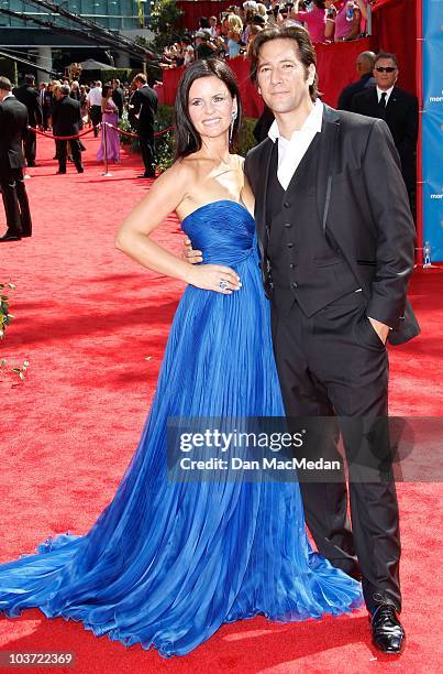 Actor Henry Ian Cusick and Annie Wood attends the 62nd Annual Primetime Emmy Awards at Nokia Theatre Live L.A. On August 29, 2010 in Los Angeles,...