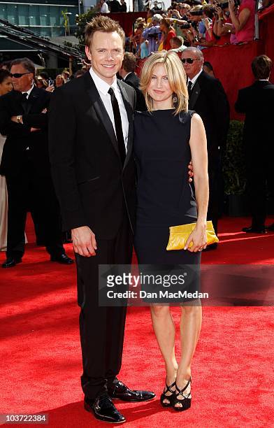 Actor Joel McHale and Sarah Williams attend the 62nd Annual Primetime Emmy Awards at Nokia Theatre Live L.A. On August 29, 2010 in Los Angeles,...