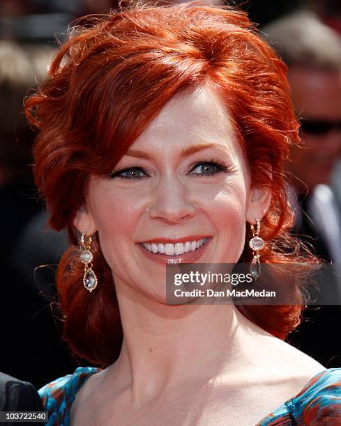 Actress Carrie Preston attends the 62nd Annual Primetime Emmy Awards at Nokia Theatre Live L.A. On August 29, 2010 in Los Angeles, California.