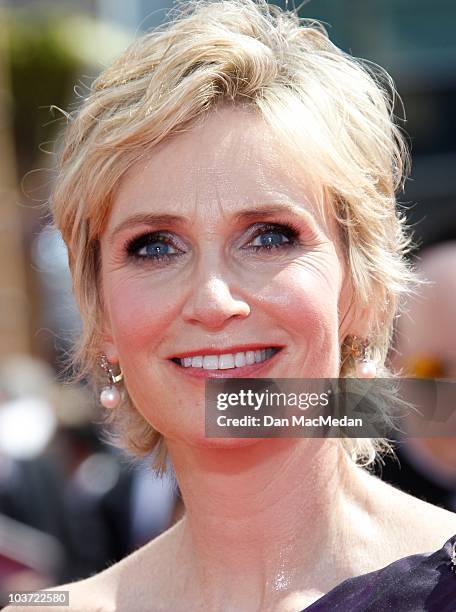 Actress Jane Lynch attends the 62nd Annual Primetime Emmy Awards at Nokia Theatre Live L.A. On August 29, 2010 in Los Angeles, California.