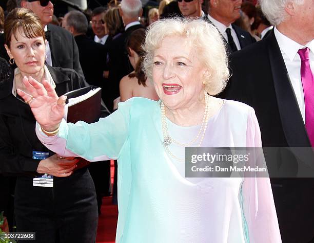 Actress Betty White attends the 62nd Annual Primetime Emmy Awards at Nokia Theatre Live L.A. On August 29, 2010 in Los Angeles, California.