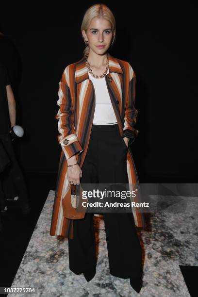 Caroline Daur arrives at the Marco De Vincenzo show during Milan Fashion Week Spring/Summer 2019 on September 21, 2018 in Milan, Italy.