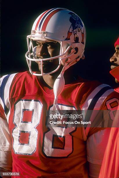 Wide Receiver Hart Lee Dykes of the New England Patriots looks on... News  Photo - Getty Images