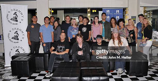 Los Angeles area high school and college students attend the Grammy Foundation's sound check and Q and A with the Goo Goo Dolls Front Row Drums Mike...