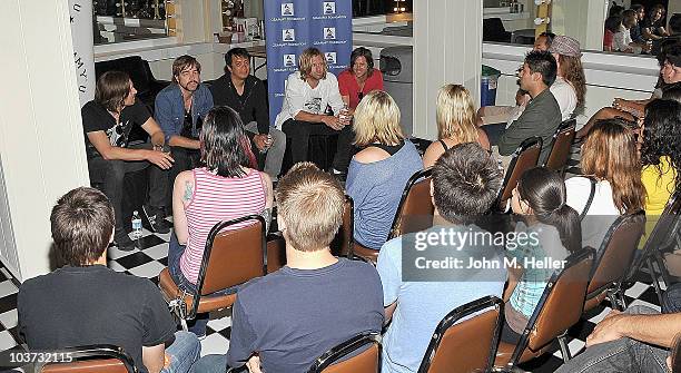 Los Angeles area high school and college students attend the Grammy Foundation's sound check and a Q and A with Switchfoot, Front Row Drums Chad...