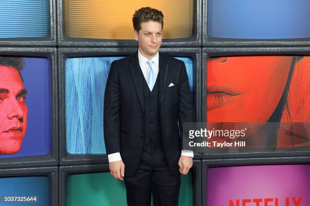 Christian DeMarais attends the Season One premiere of Netflix's "Maniac" at Center 415 on September 20, 2018 in New York City.
