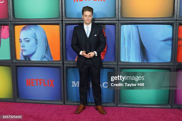 Christian DeMarais attends the Season One premiere of Netflix's "Maniac" at Center 415 on September 20, 2018 in New York City.