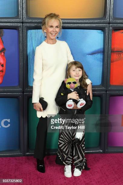 Trudie Styler and Aaralyn Anderson attend the Season One premiere of Netflix's "Maniac" at Center 415 on September 20, 2018 in New York City.