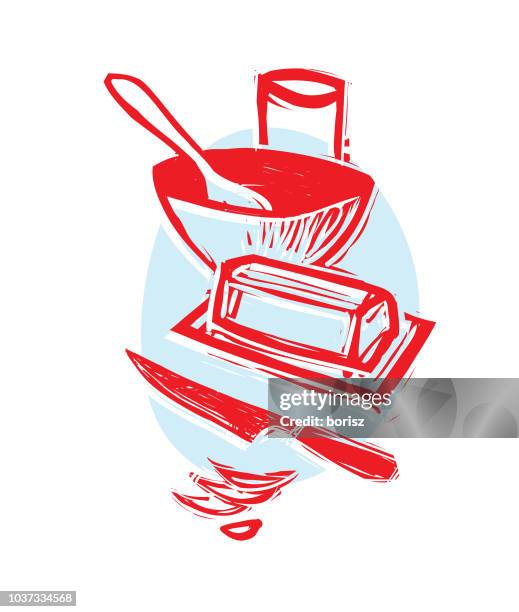 food - brunch background stock illustrations