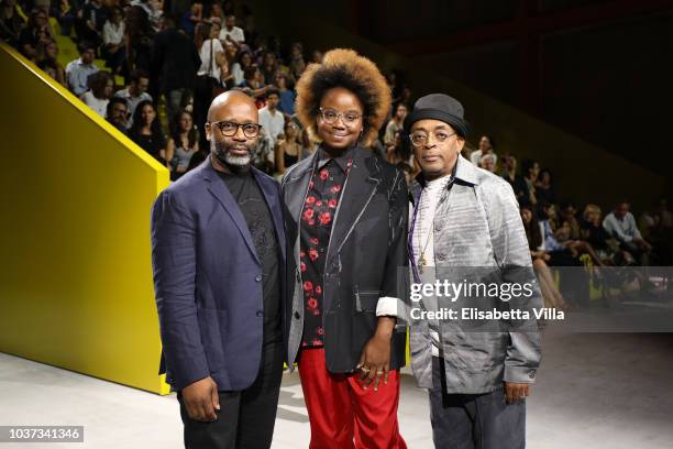 Theaster Gates, Dee Rees and Spike lee attend Theaster Gates, Spike Lee and Dee Rees, in conversation with Okwui Enwezor, for the presentation of...