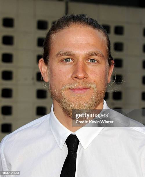 Actor Charlie Hunnam arrives at the season three premiere screening of FX's "Sons of Anarchy" at the Cinerama Dome Theater on August 30, 2010 in Los...