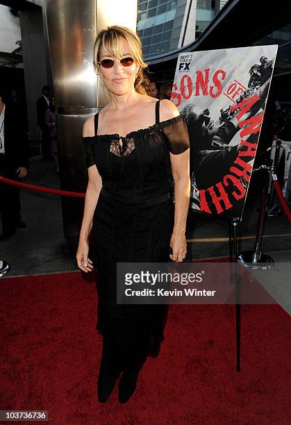 Actress Katey Sagal arrives at the season three premiere screening of FX's "Sons of Anarchy" at the Cinerama Dome Theater on August 30, 2010 in Los...