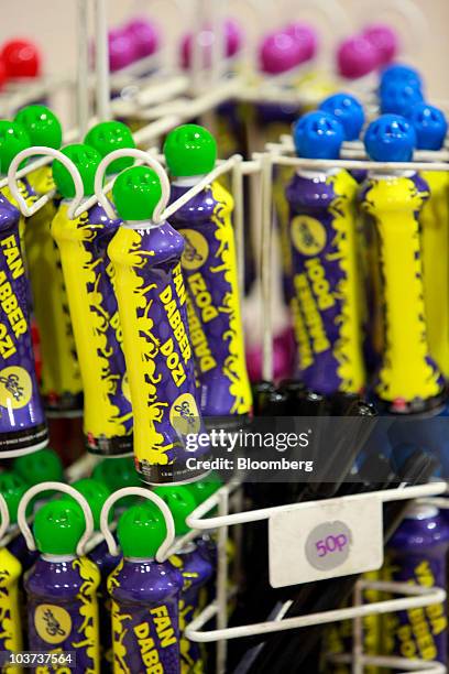 Branded bingo dabbers hang on display at a Gala Bingo club, operated by Gala Coral Group Ltd., in London, U.K., on Thursday, Aug. 26, 2010. Gala...