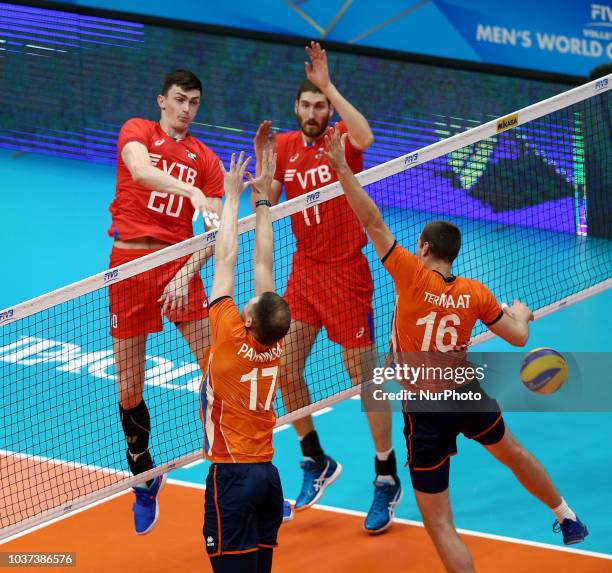 Netherlands v Russia - FIVP Men's World Championship Second Round Pool E Ilyas Kurkaev of Russia at Mediolanum Forum in Milan, Italy on September 21,...