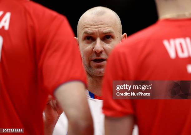 Netherlands v Russia - FIVP Men's World Championship Second Round Pool E Alexey Verbov of Russia at Mediolanum Forum in Milan, Italy on September 21,...