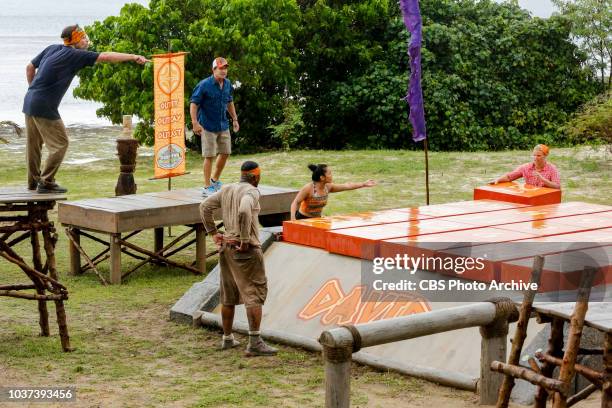 Appearances Are Deceiving" - Jeff Probst watches Christian Hubicki, Davie Rickenbacker, Bi Nguyen and Elizabeth Olsen compete on SURVIVOR when the...