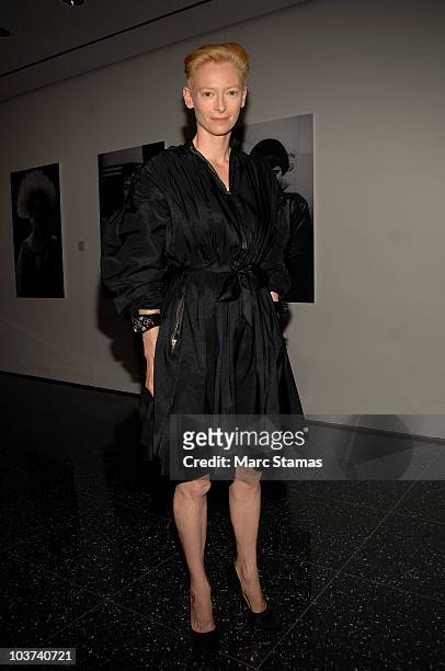 Actress Tilda Swinton attends the Sally Potter Retrospective at The Museum of Modern Art on July 7, 2010 in New York City.