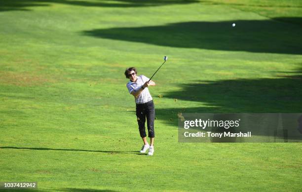 Marise Richfield of Leeds Golf Centre plays her third shot on the 1st fairway during Day Two of The WPGA Lombard Trophy Grand Final on September 21,...