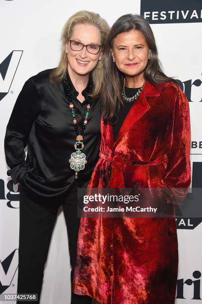 Meryl Streep and Tracy Ullman attend the "Tracey Ullman's Show" Season 3 Premiere for the 2018 Tribeca TV Festival at Spring Studios on September 21,...