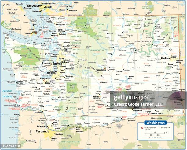 1,232 Washington State Map Illustration High Res Illustrations - Getty ...