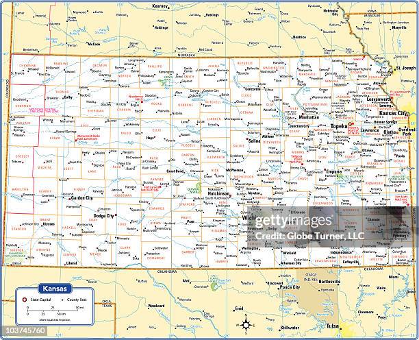 K State Map 80 Kansas State Map Vector High Res Illustrations - Getty Images