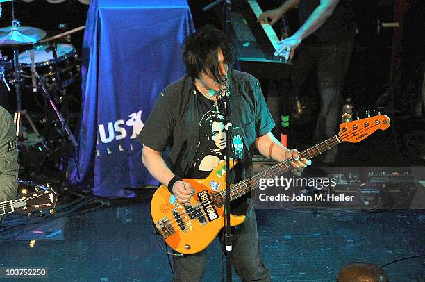 Bass Guitarist of the Goo Goo Dolls Robby Takac performs as part of SIRIUS XM's Coffee House Live series at the Troubadour on August 31, 2010 in Los...