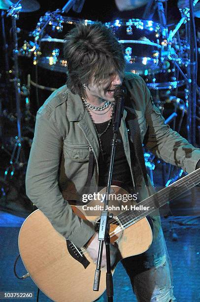 Lead Vocalist of the Goo Goo Dolls John Rzeznik performs as part of SIRIUS XM's Coffee House Live series at the Troubadour on August 31, 2010 in Los...